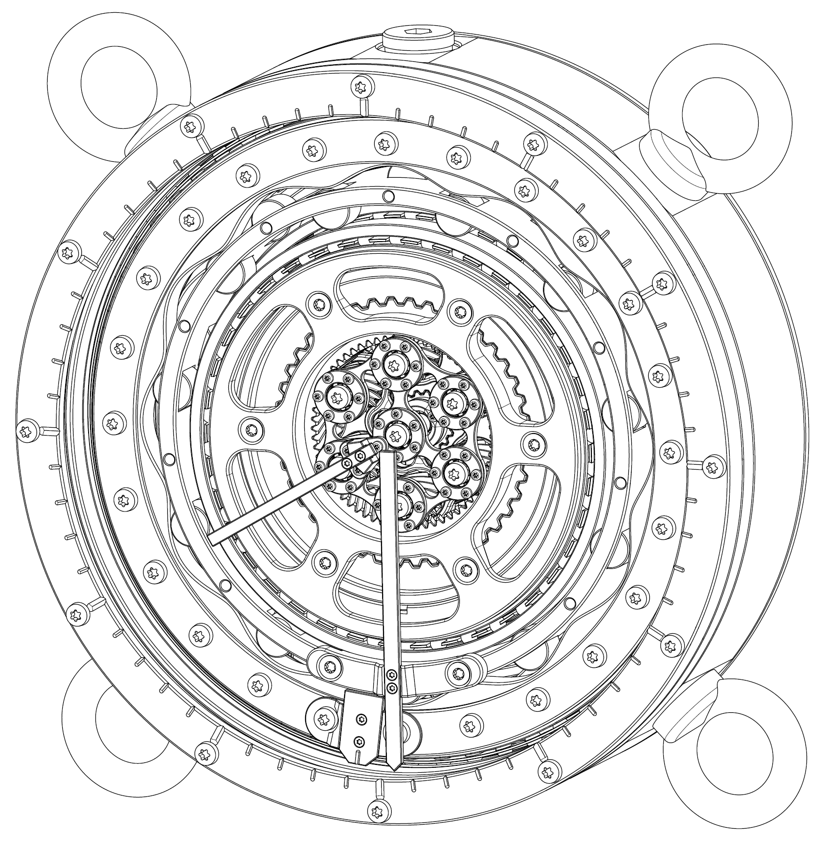 The device in outline, component photograph
